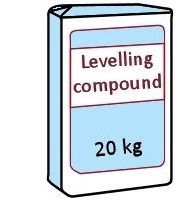 Image of a 20kg bag of levelling compound.